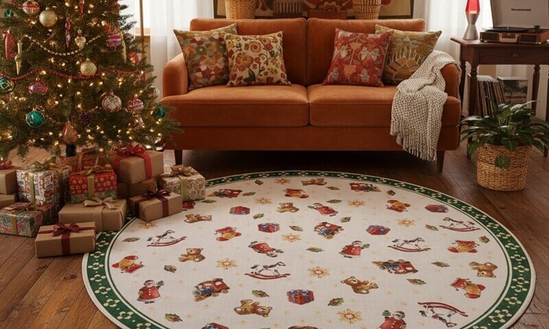 Kusový koberec Villeroy & Boch Toy's delight s potiskem 106193 Green, Multicolor kruh